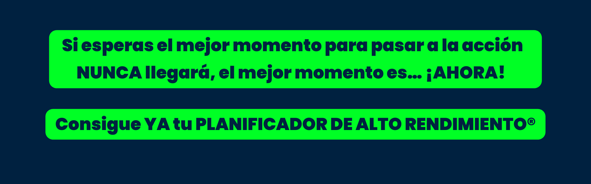 CONSIGUE YA TU PLANIFICADOR DE ALTO RENDIMIENTO